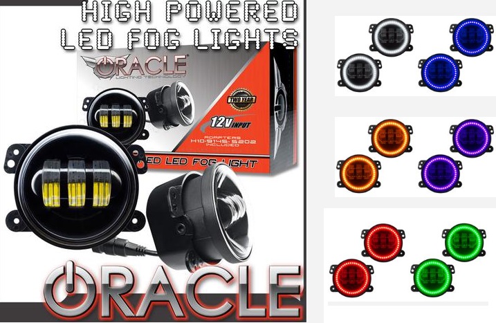 ORACLE High Powered LED Fog Lights 2007-2015 Jeep Wrangler - Click Image to Close